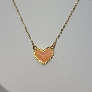 Kendra  Ari Heart like Adjustable Length Scott Necklace 18k Plated NWOT